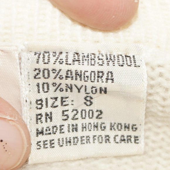 Vintage 80s Lambswool Angora Cardigan Sweater - Picture 4 of 7